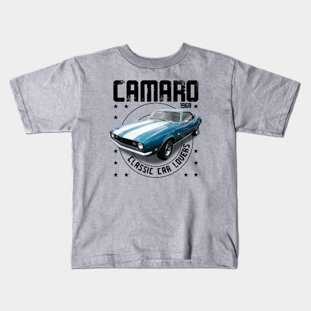 Classic Car Camaro Z28 1968 Kids T-Shirt by cecatto1994